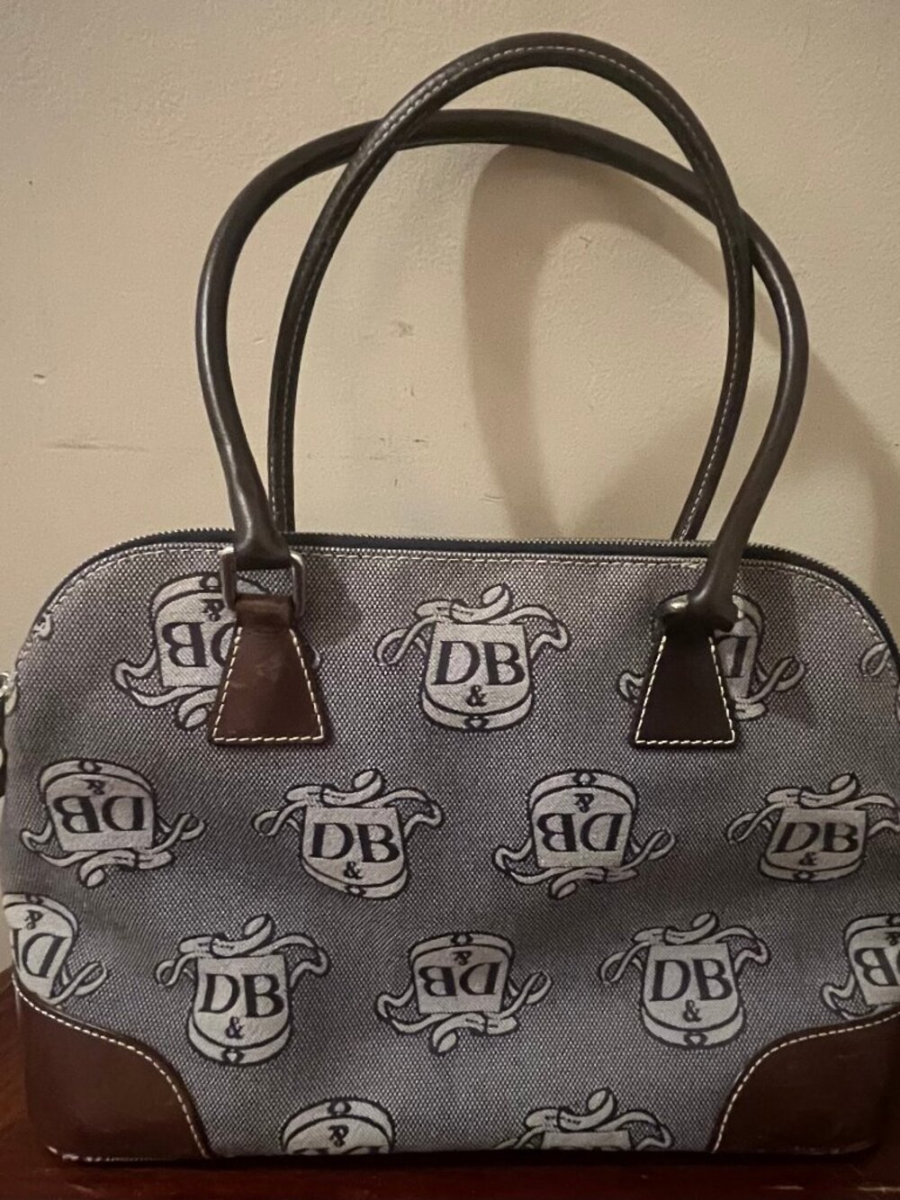 Dooney & Bourke Signature Donegal Crest Domed Satchel Bag with Matching Wristlet